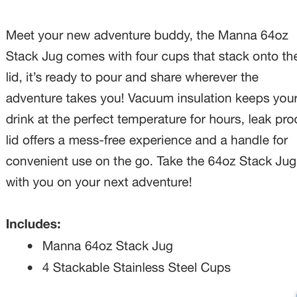 Manna 64OZ Green Stainless Steel Jug Set - Picture 6 of 7